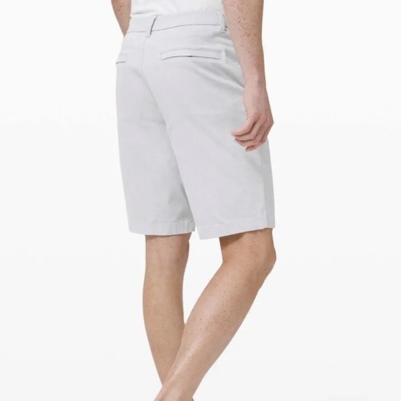 Lululemon Short Qwick Oxford 11” Relaxed Sz 30 Rare NWT Grey BLK/White Golf Work - Picture 8 of 13